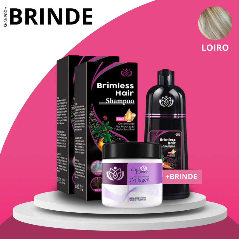 Shampoo Brimless Natural 3 em 1 (Dura até 6 meses) + BRINDE EXCLUSIVO