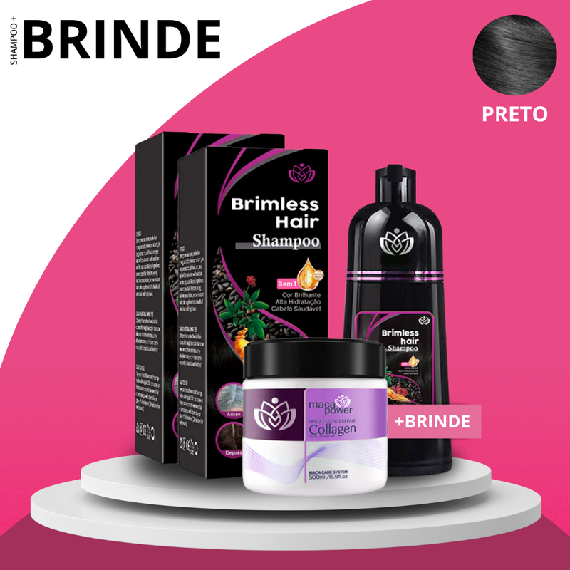 Shampoo Brimless Natural 3 em 1 (Dura até 6 meses) + BRINDE EXCLUSIVO