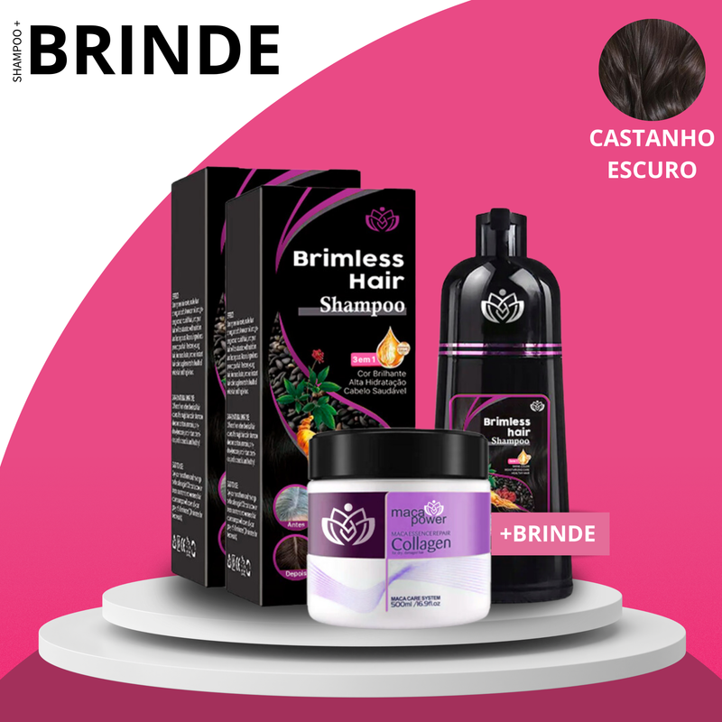 Shampoo Brimless Natural 3 em 1 (Dura até 6 meses) + BRINDE EXCLUSIVO