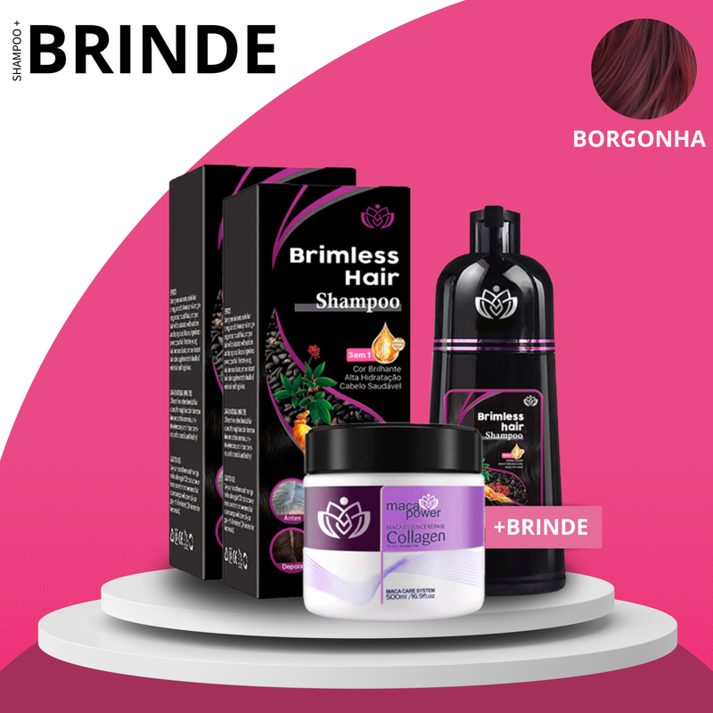 Shampoo Brimless Natural 3 em 1 (Dura até 6 meses) + BRINDE EXCLUSIVO