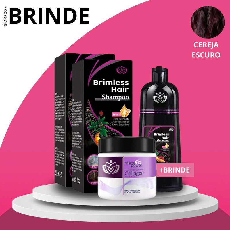 Shampoo Brimless Natural 3 em 1 (Dura até 6 meses) + BRINDE EXCLUSIVO