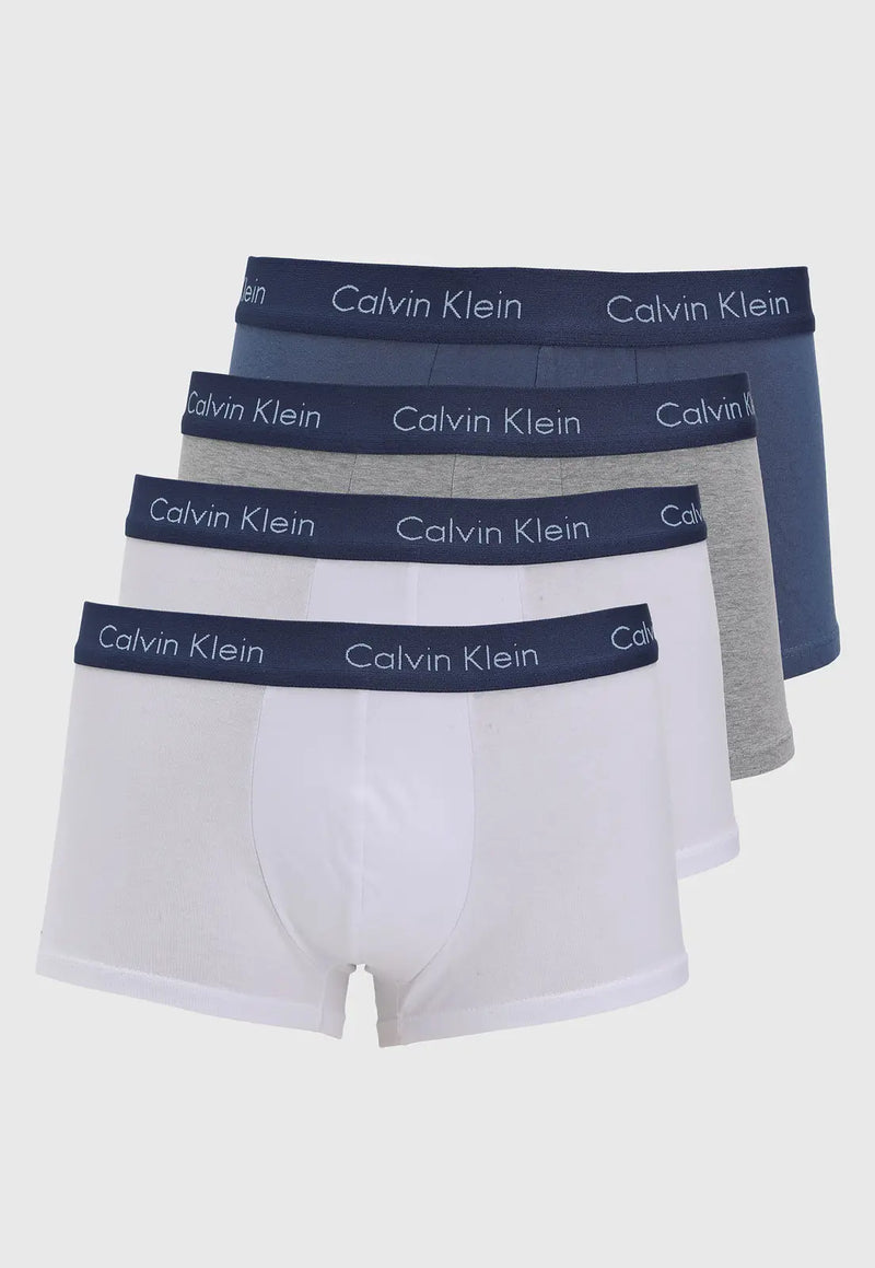 KIT 4 CUECAS CALVIN KLEIN UNDERWEAR BOXER LOW RISE TRUNK
