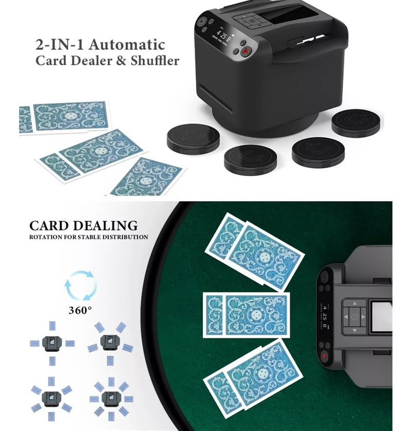 Embaralhador E Dealer Automático, Rotação De 360° Com Fichas [ULTIMAS UNIDADES DISPONIVEL]